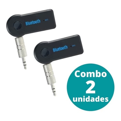Kit 2 Adaptadores Receptores Bluetooth Carro USB P2 Áudio Som