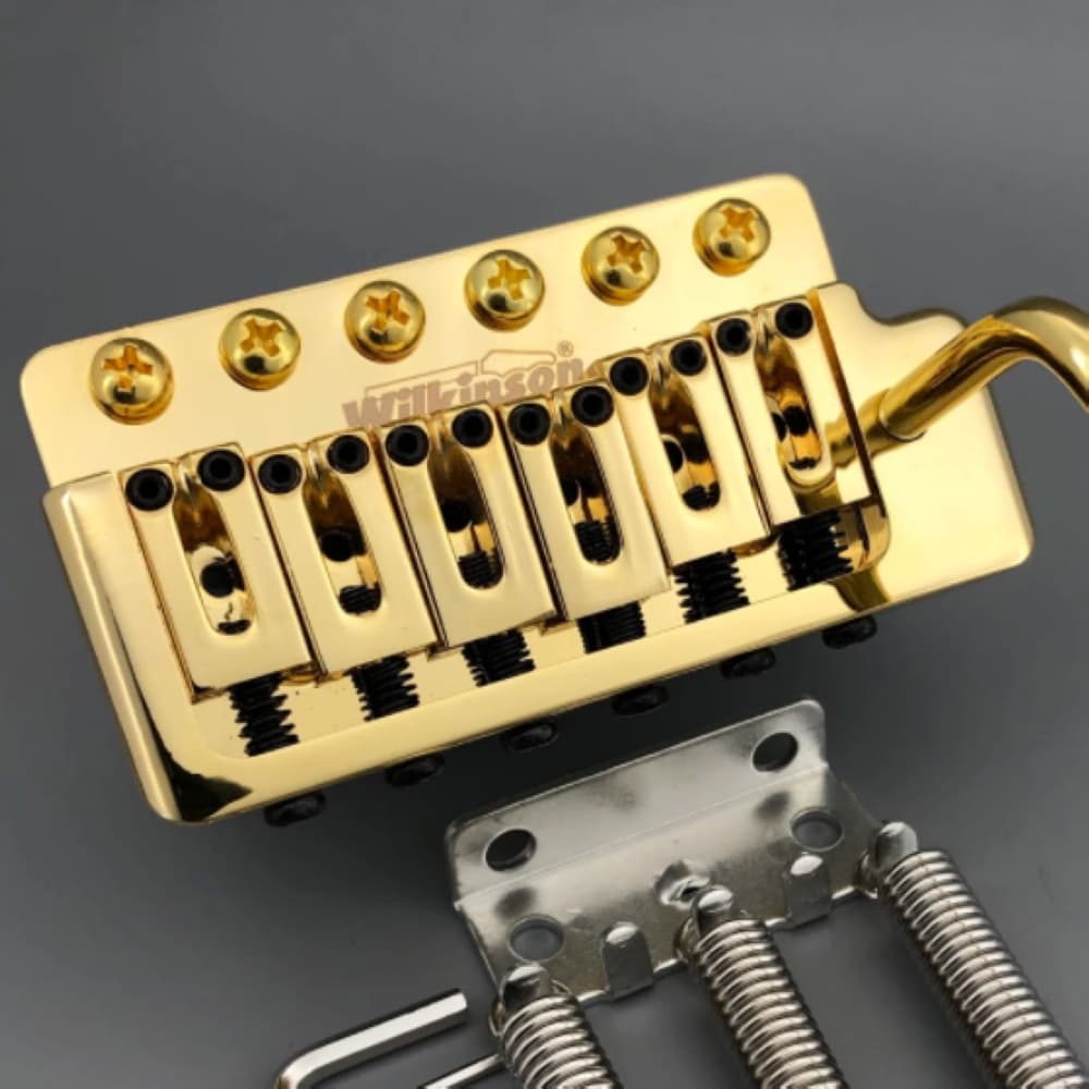 Wilkinson Guitarra Elétrica 6 Parafusos Fixos ST Tremolo Vibrato Ponte Ouro WOV09