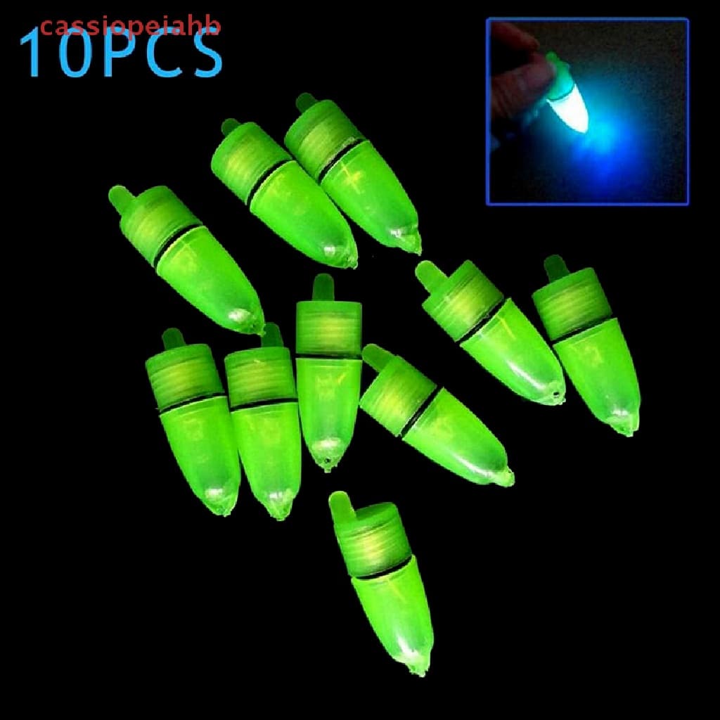 (cassiopeiahb) 10 Pçs/Set Led Luminoso Sinos De Pesca Clipe De Alarme Plástico Noite Vara Ponta Luz Mordida Anel Isca De