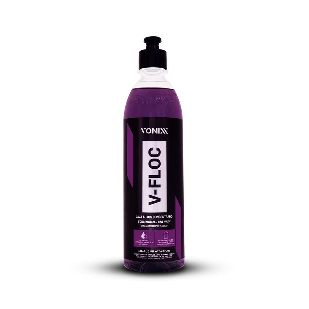 V-Floc Shampoo Automotivo Neutro Super Concentrado 500ml Vonixx Lavagem Carro Detalhada Espuma