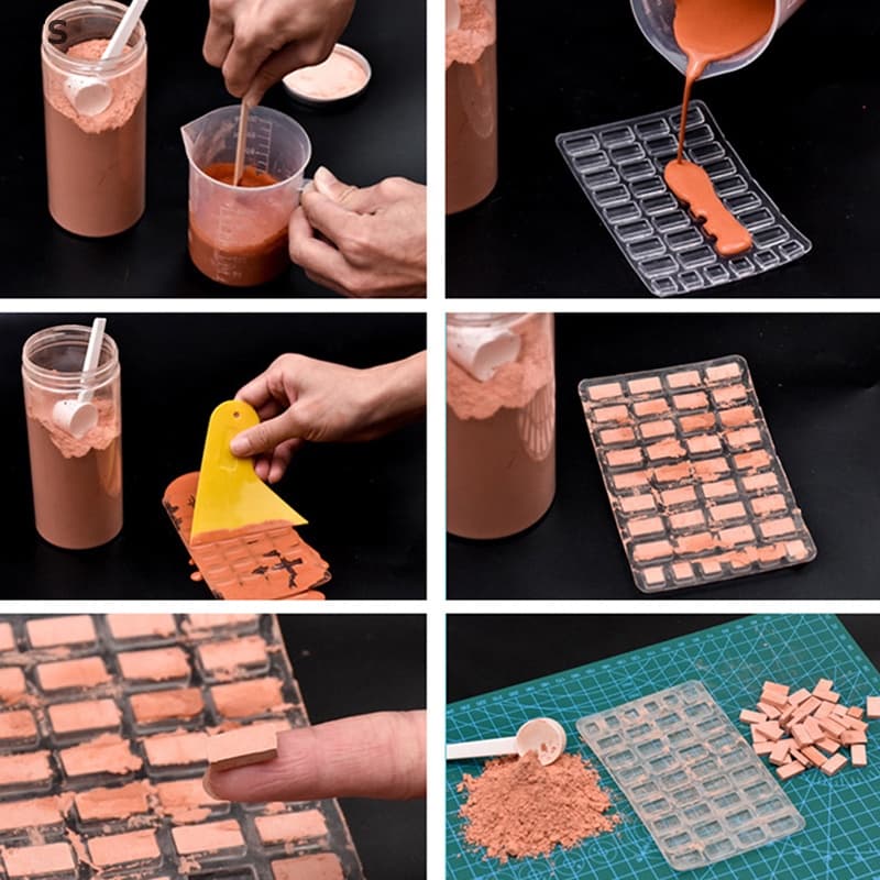 OTS 1Pc Mesa De Areia Construção Fazendo Tijolo Molde De Silicone DIY Decoração De Casa