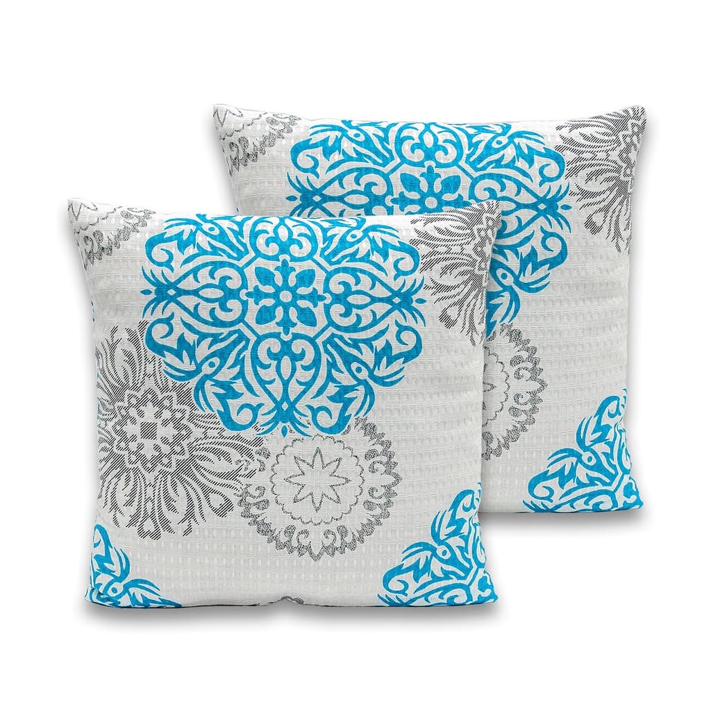 Kit 2 Capas de Almofada Piquet Favinho 40x40 C/ Zíper Estampado