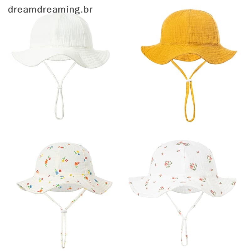 Mom & Baby Cotton Bucket Hat Chapéu De Algodão Para Bebês Novos Bonés Crianças Meninas Impressão Panamá Unisex Beach Fishing .