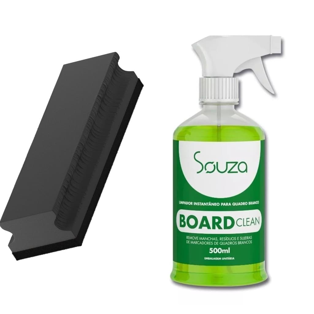 Kit Limpador De Quadro Branco + Apagador de Quadro Verde Eva