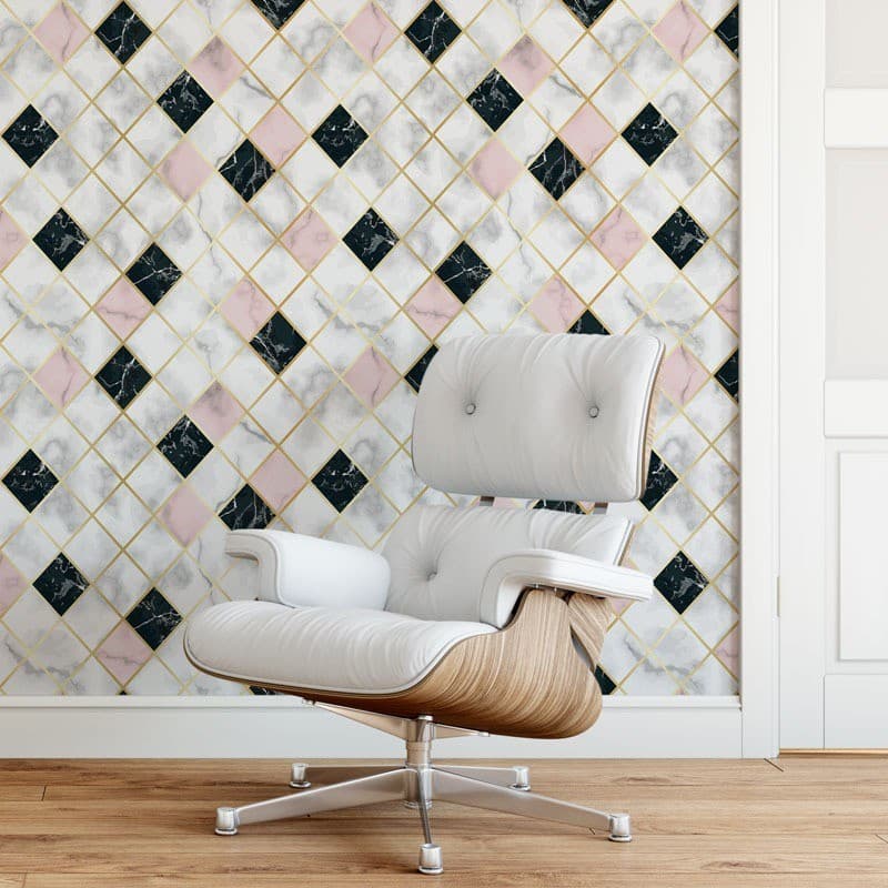Papel De Parede Lavável Mármore Branco Prime 1 alt x 0,50 cm