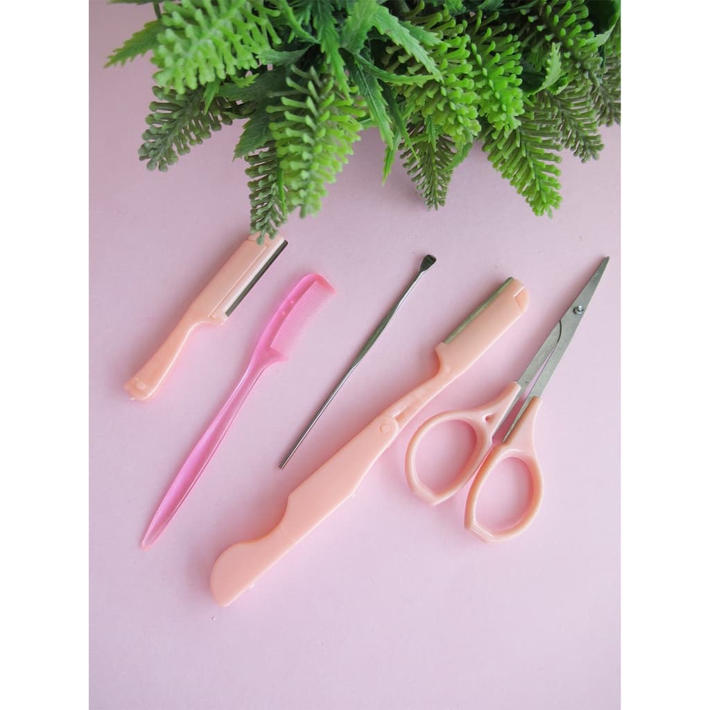 Kit 5 Conjunto de facas para sobrancelhas de decoração ferramentas de maquiagem T-86 raspador de sobrancelha