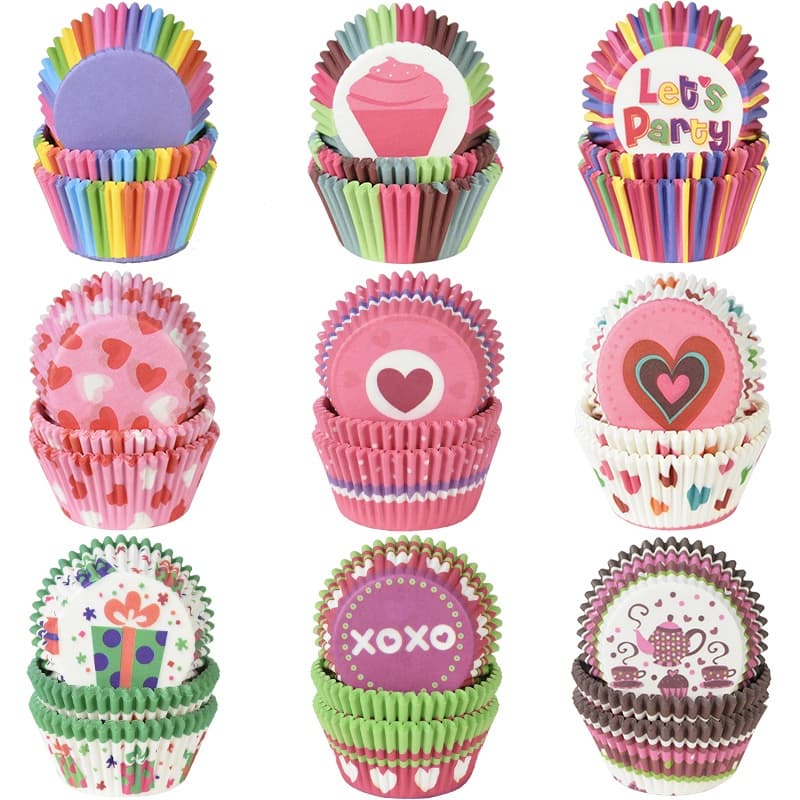 100Pcs Cupcake De Papel Liner Caixa De Muffin