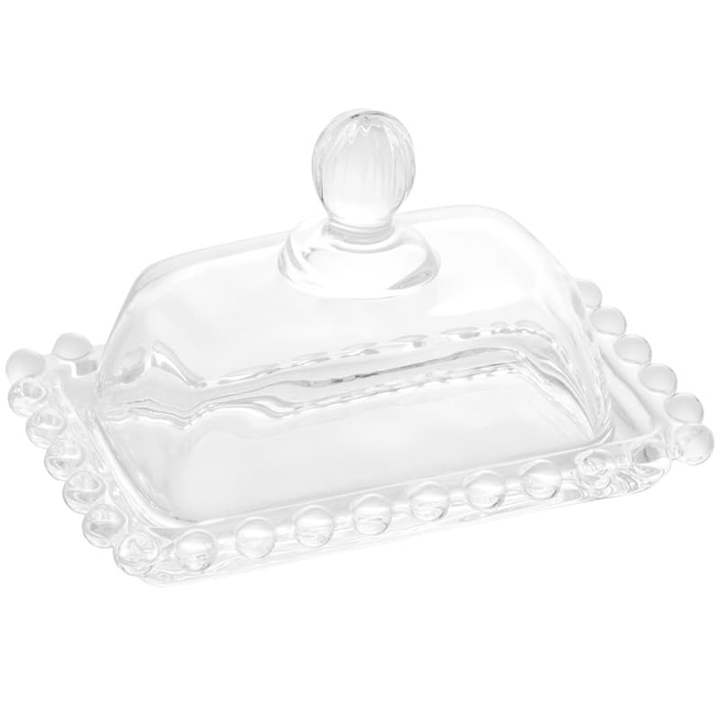 Manteigueira de cristal Pearl Wolff 11x7x7