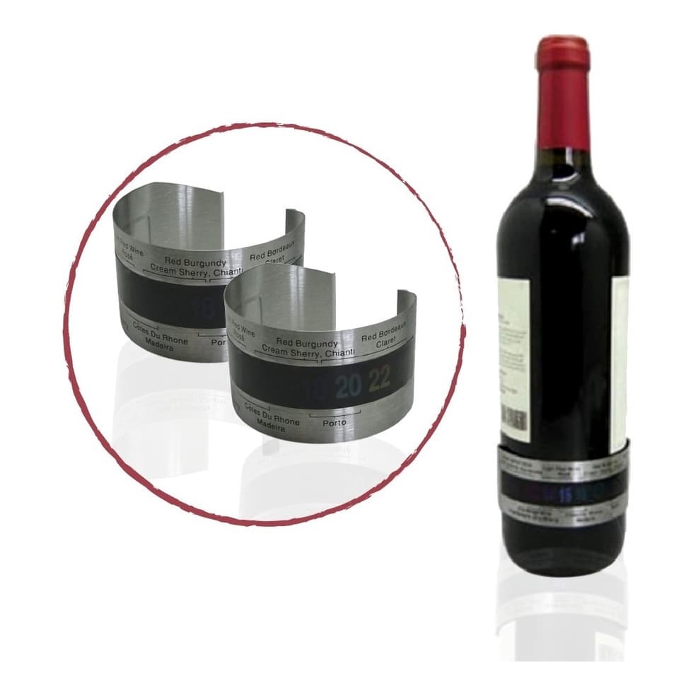 Kit 2 Medidor Temperatura Garrafa Vinho Termometro Bebida