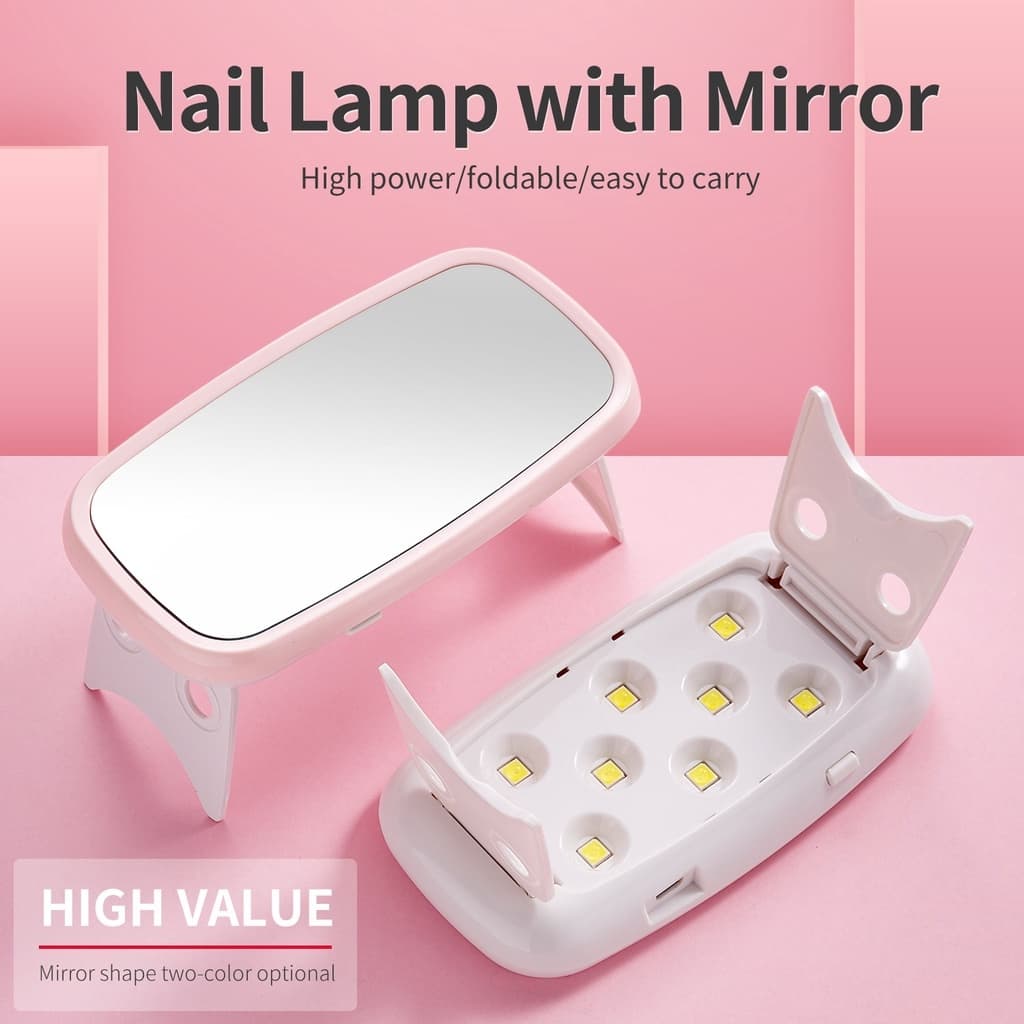 Lâmpada UV LED De Fotopolimerização Do Secador De Unhas 8W 60S/120S Portátil