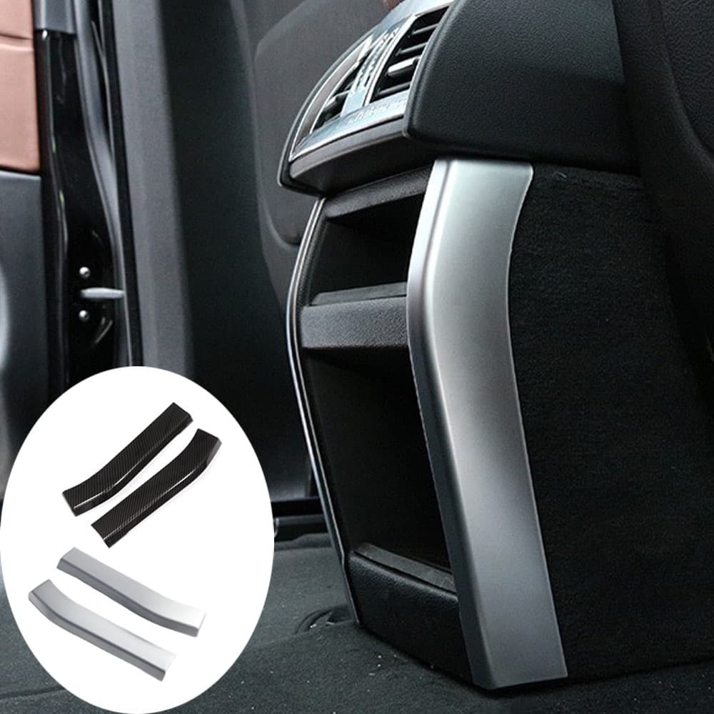 Caixa De Apoio De Braço Traseiro Do Carro Tira Ventilação Ar Quadro Guarnição Capa Adesivo Apto Para BMW X5 F15 X6 F16 2