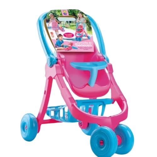 Carrinho p/ Bonecas 3 em 1 bebe conforto+cadeira -Divertoys