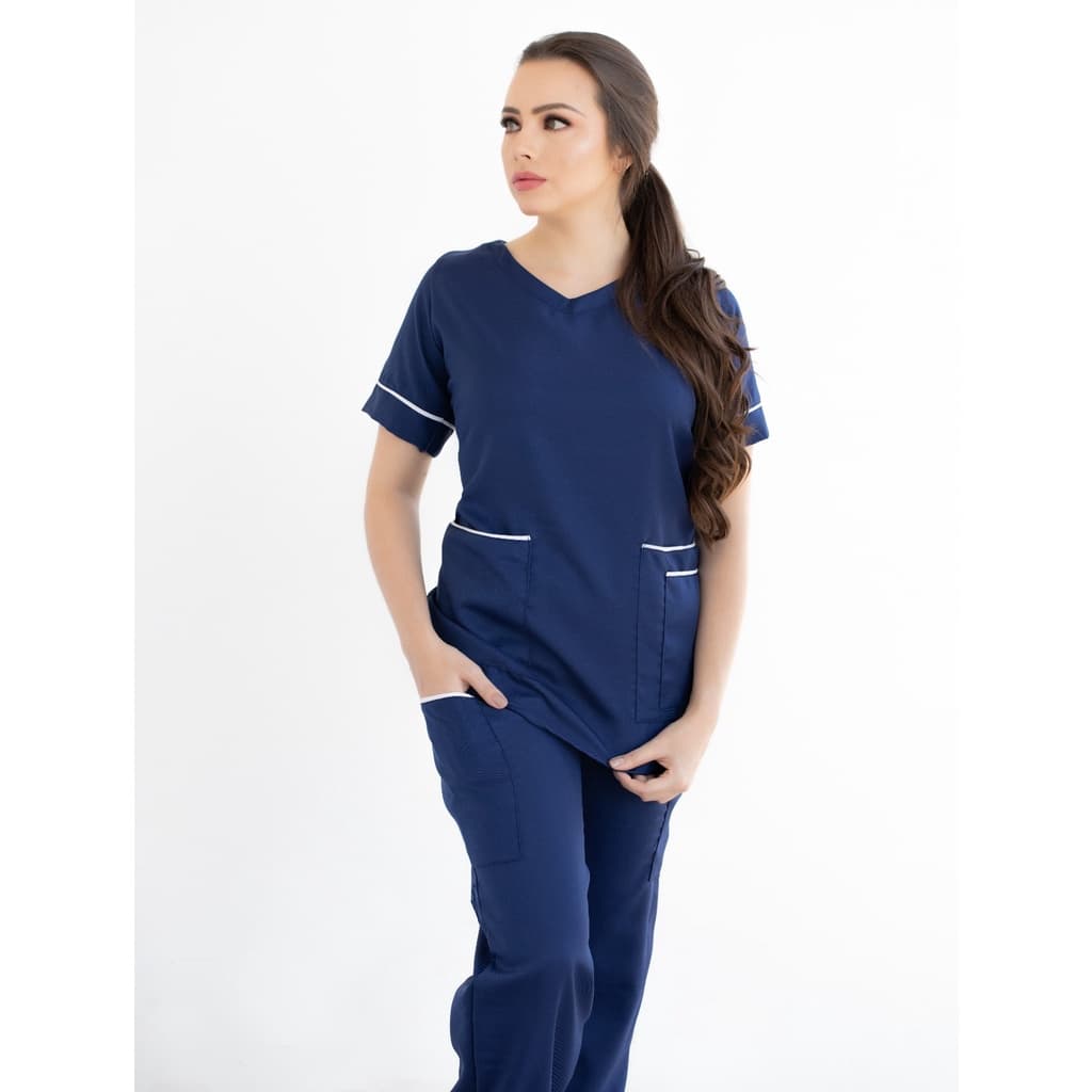 Conjunto Hospitalar Pijama Cirúrgico Scrub Microfibra Gabardine Feminino + TOUCA / Roupa Confortável
