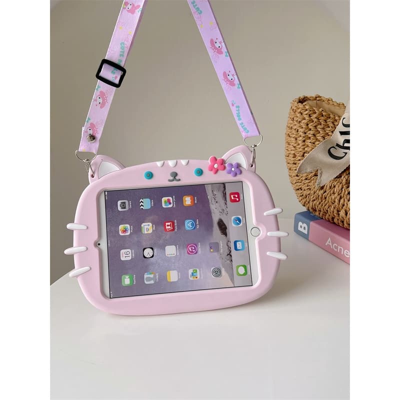 Capa Para Samsung Tab A7 Lite 8,7 Polegadas 2021 T220 T225 A 8,0 2019 T290 T295 S6 2020 2022 P610 P613 P619 A8 10,5 2022 X200 X205 10,1 T510 T515 Gato Macia À Prova De Choque