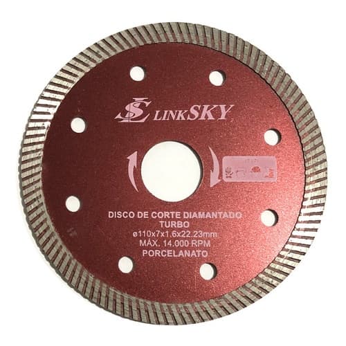 Disco Turbo Porcelanato  Para Esmerilhadeira Furo 22mm