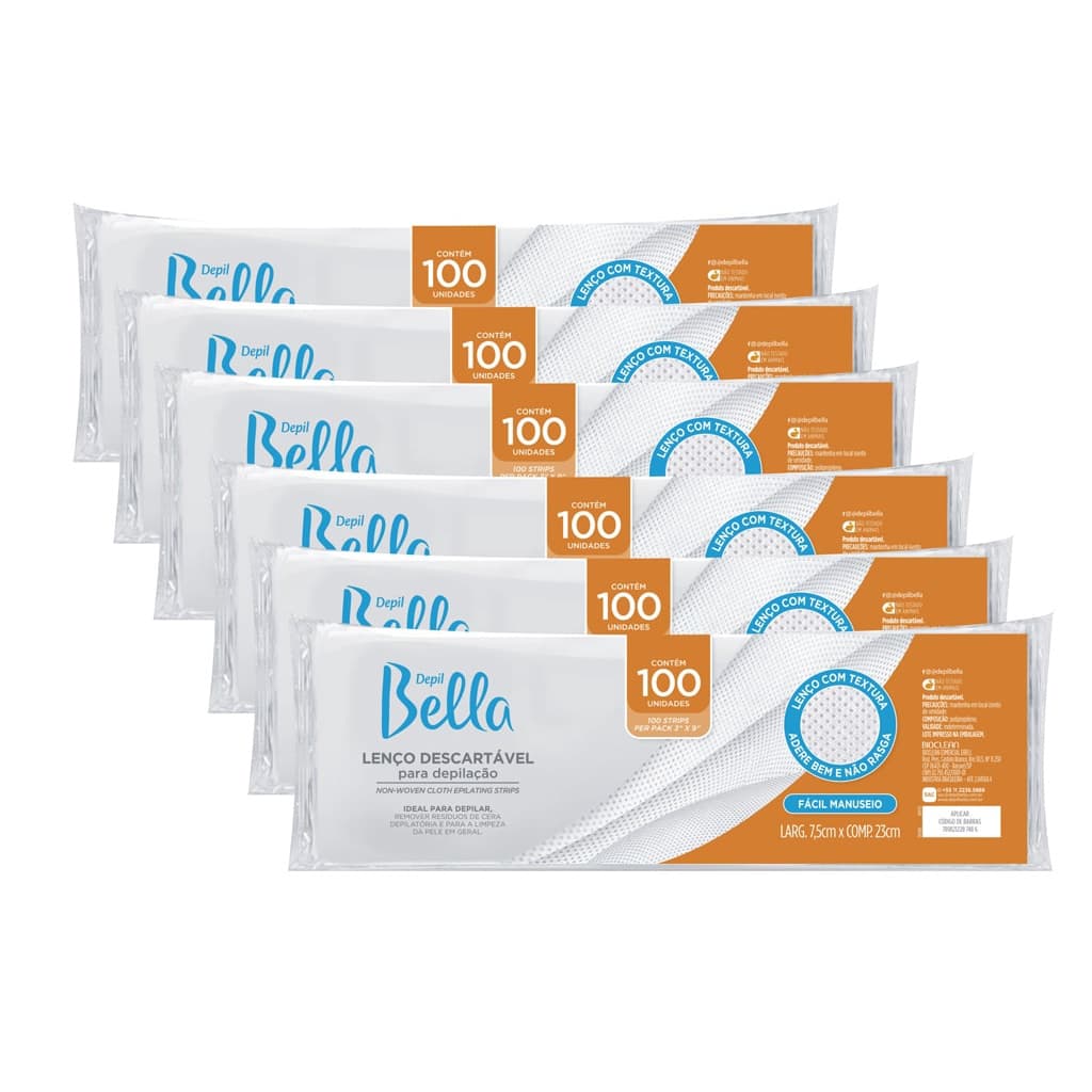 Papel para Depilacao Depil Bella c/600 Lenco Furadinho