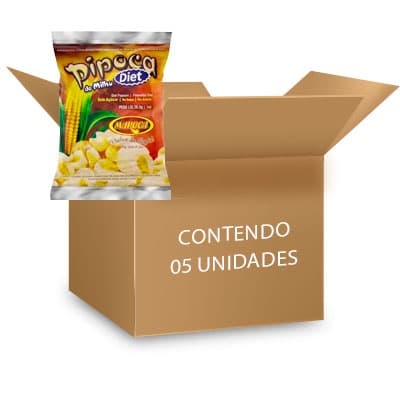 Pipoca de Canjica de Milho Diet Maroca com 5 Pacotes de 28,5g cada