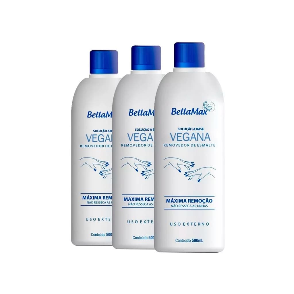 Kit Acetona Removedor de Esmalte 500ml 3 Unidades Manicure Pedicure Máxima Remoção Super Eficiencia