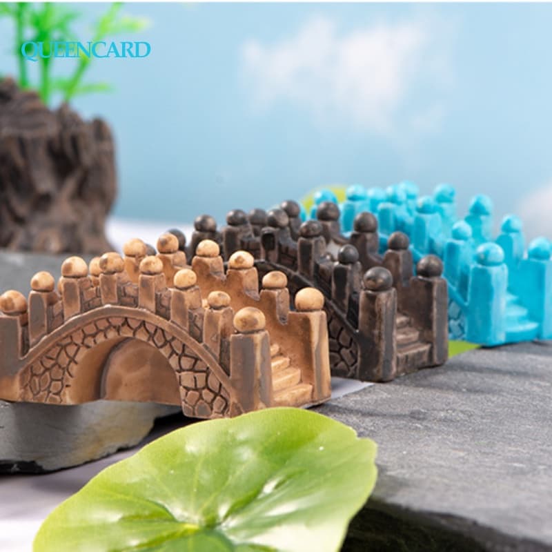 1pcs Ponte De Resina Figuras Mini Artesanato Fada Jardim Miniaturas DIY Terrarium Suculentas Micro Paisagem Decoração