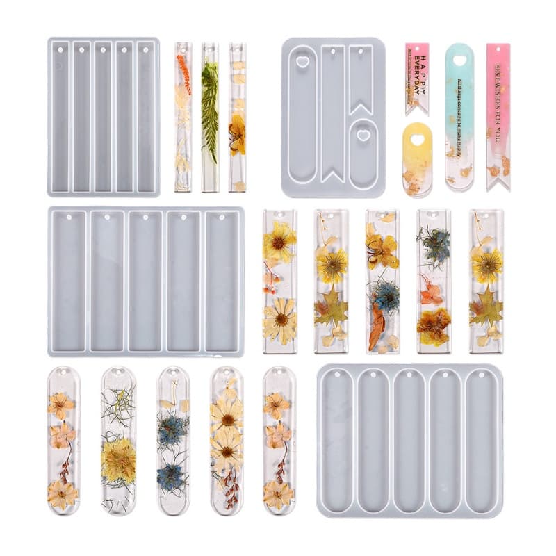 Oval Bookmark Molde De Silicone Em Forma De Coração Fundição De Resina Epóxi Para Artesanato DIY Ferramentas De Produção De Livro Decoração