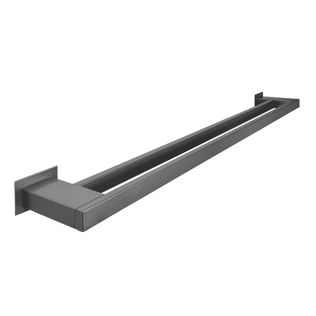Toalheiro Duplo 60 cm Inox Grafite - Kromus RT0309G