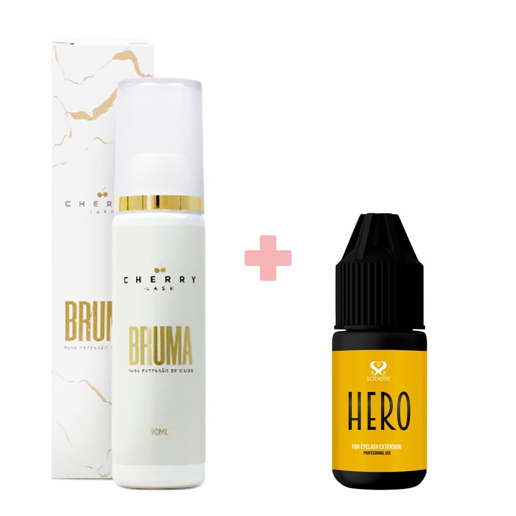 Bruma Aceleradora Cherry Lash 90ml + Adesivo Cola Sobelle Hero 3g