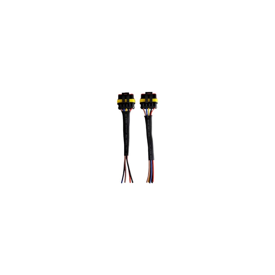 2 X Conector Selado 5 Vias Fêmea C/ Chicote 15 cm