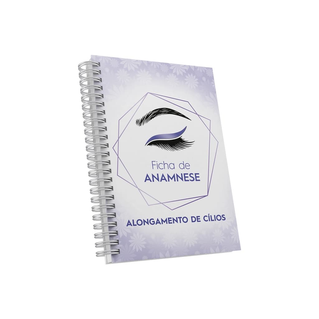Caderno Ficha anamnese Designer de Sobrancelha Lash Cílios
