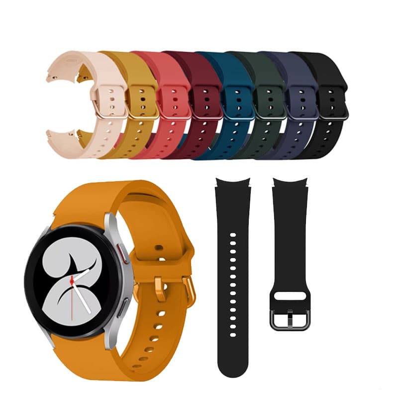 Para Relógio Samsung Galaxy 4 5 6 7 FE 42mm46mm40mm44mm Pulseira De Silicone Macio