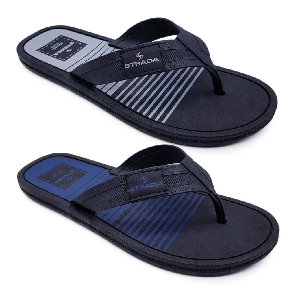 Kit 2 Pares Chinelo Sandália Masculino Adulto Básico Borracha Original Strada Classic Revenda S01