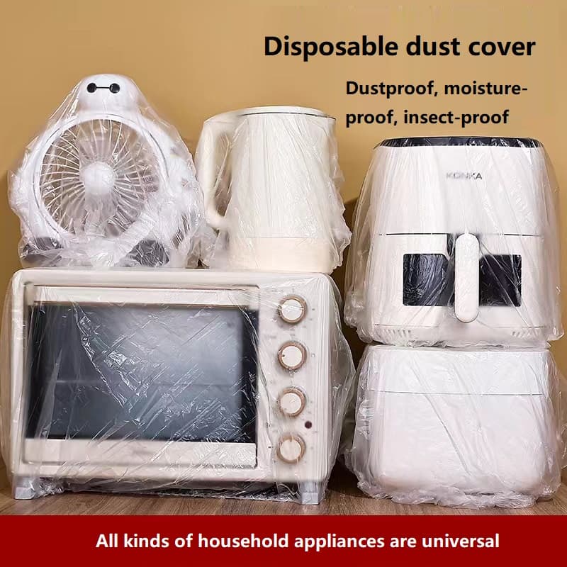 Bolsa De Plástico Descartável À Prova De Poeira , Móveis De Cozinha , Eletrodomésticos , Ventilador , Forno De Micro-Ondas , Jaqueta Elástica Contra
