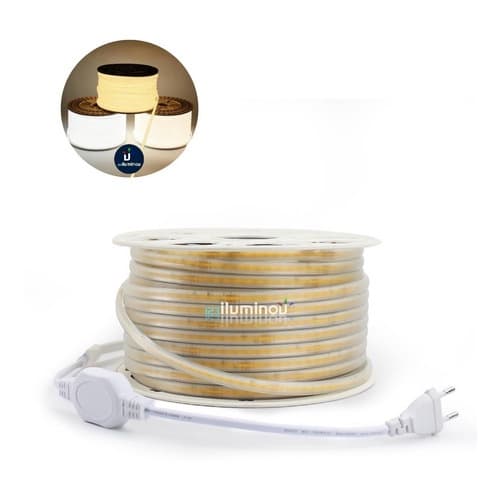 Mangueira Fita Led Cob de 1 a 8 metros nas cores Branco-quente, branco-frio ou branco-neutro 18w por metro