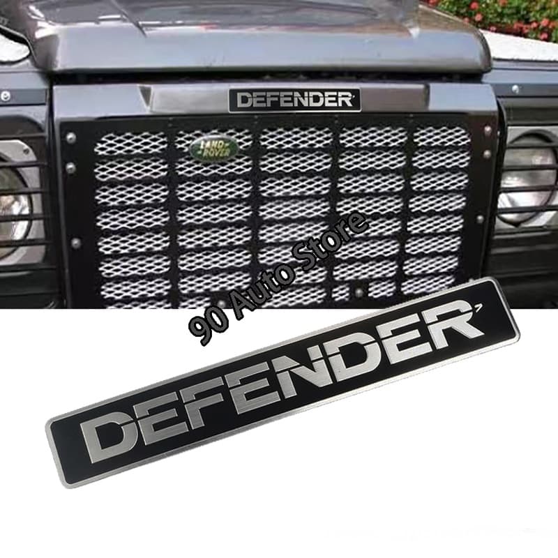 1Piece 23x3,2cm Letra Emblema Do Carro Placa De Identificação Lateral Adesivo Para Land Rover Defender Auto Body Rear Trunk Tail Badge Decalque Acessórios
