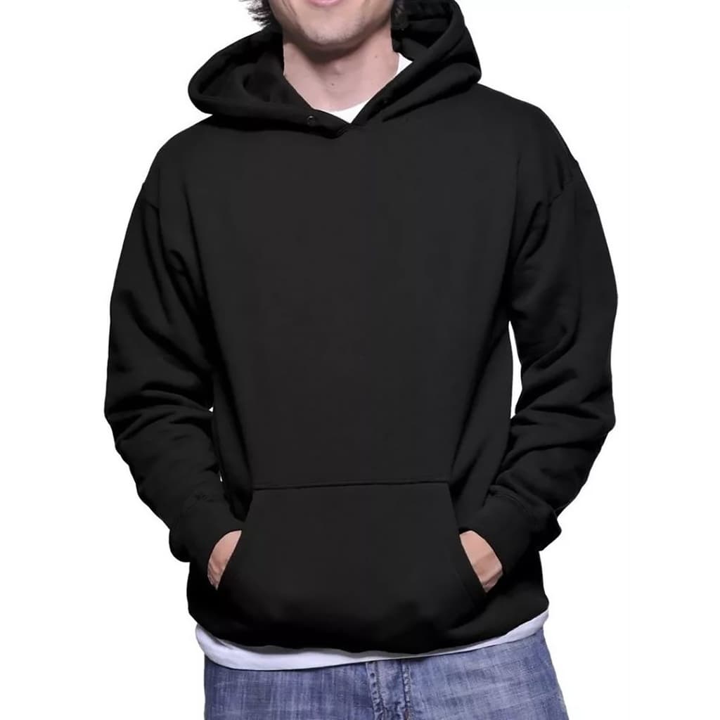 Casaco Blusa Moleton Canguru Adulto Unissex Liso Sem estampa