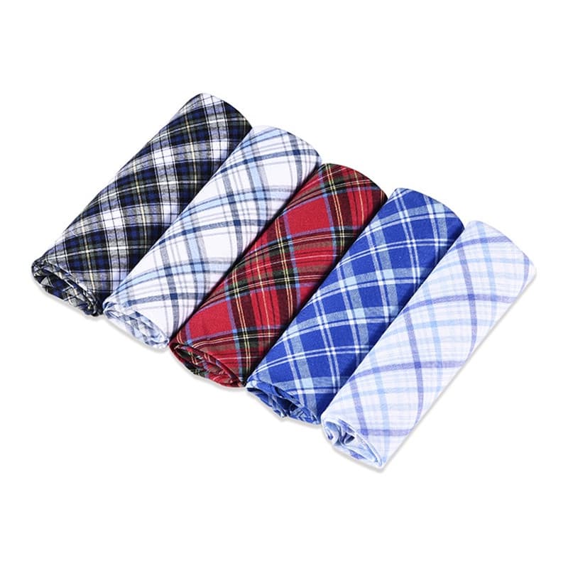 5 Pçs 40x40cm Toalha Quadrada Xadrez Listrado Lenços Masculino Clássico Vintage Bolso Algodão Festa De Casamento Present