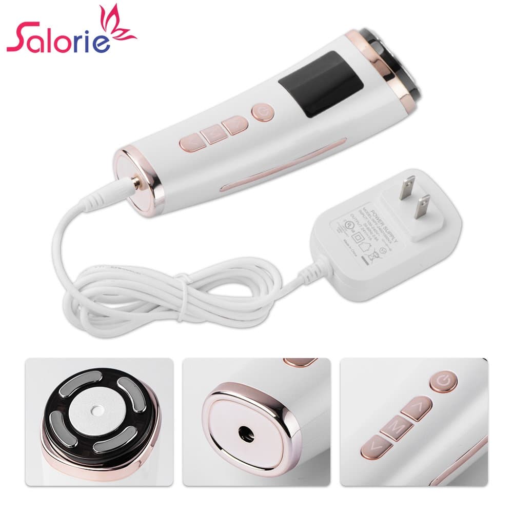 Salorie Mini Hifu EMS Microcorrente Instrumento Ultrassônico Máquina RF Com Massageador Facial De 3 Cores