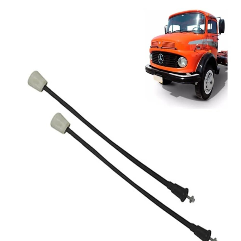 Par de Mastro Baliza Caminhão MB 1113 Cara Preta
