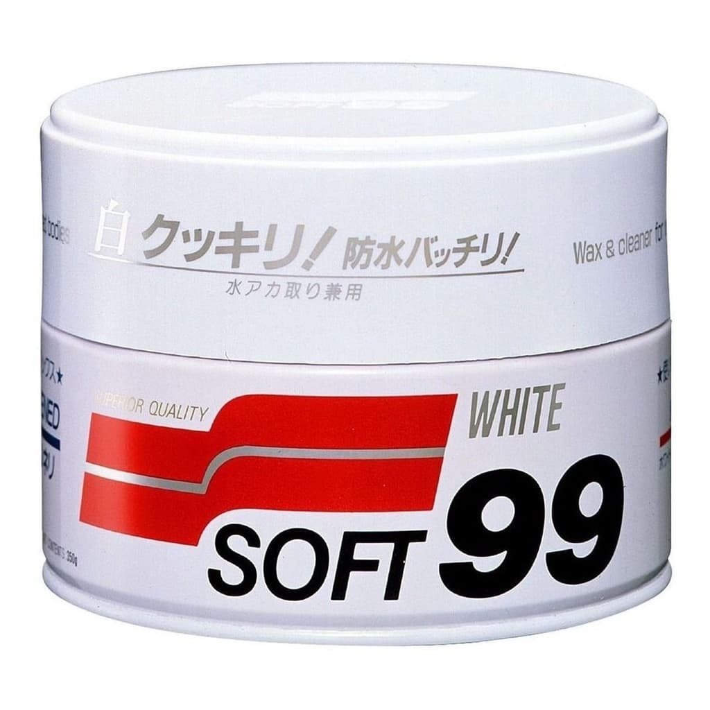 Cera Soft 99 automotiva White Cleaner Para Carros Brancos e Claros 350g massa de polir tira mancha