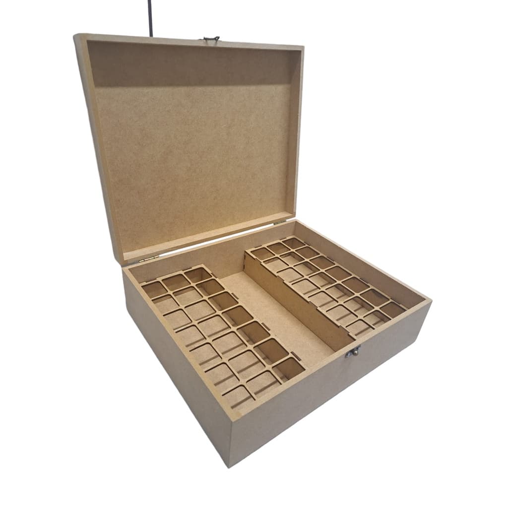 Caixa para Óleos Essenciais - 42 Div - 32x27x10A - MDF Cru