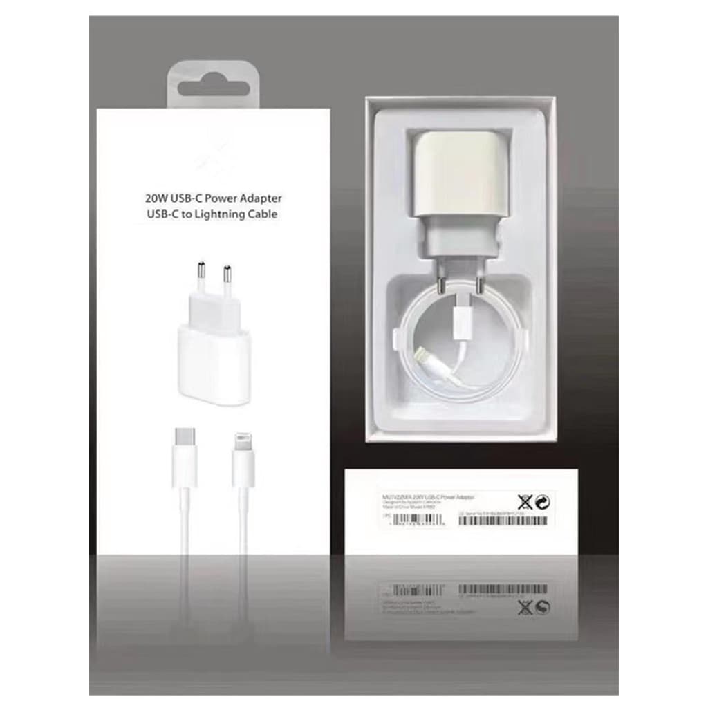 Carregador Turbo 20w Cabo USB-C 1M para IPhone 12 12 Mini 12 Pro Max iPhone X Xr Xs 11 iPad Pro Max