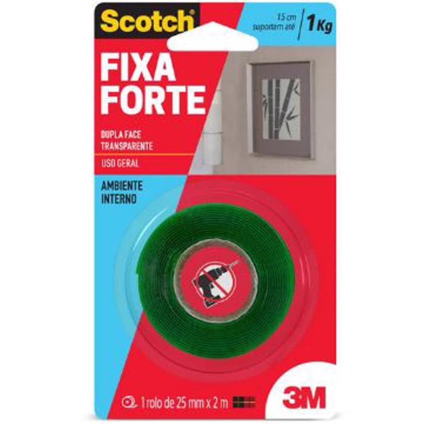 Fita Dupla Face 3m Fixa Forte Extrema 24mm X 2m