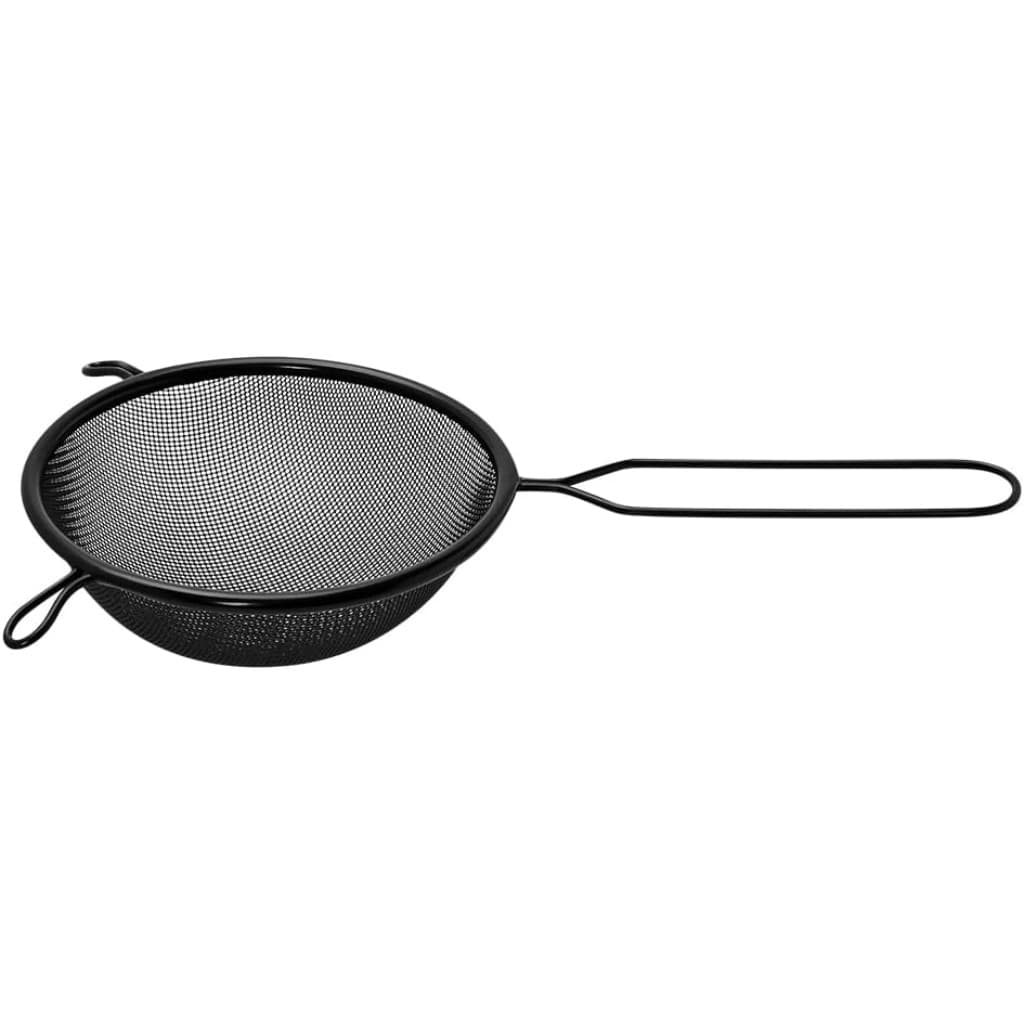 Peneira Aço Inox 14cm Preta Mimo Style Black Multiuso Cozinha para Coar e Filtrar Alimentos com Eficiência