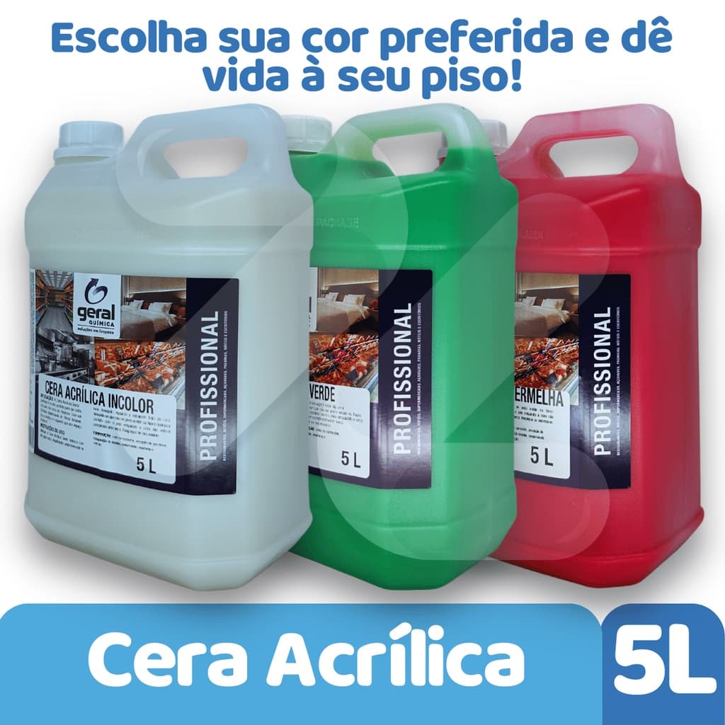 Cera Acrílica Pisos Madeira Ardósia Laminado - 5 Litros