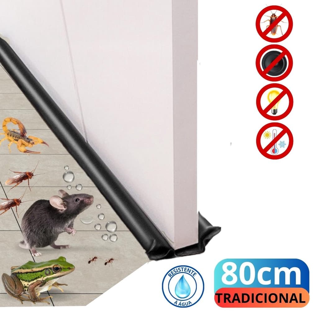 Veda de porta tradicional protetores contra pragas e friagem