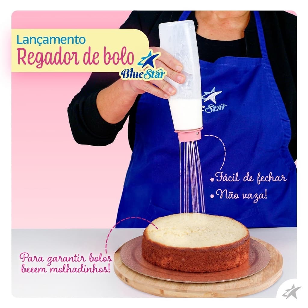 Regador Blue Star Bisnaga Para Molhar Bolo Umedecer Massa Torta Confeitaria
