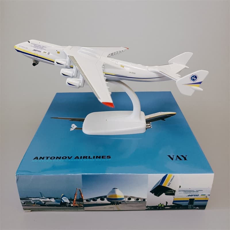 20cm União Aérea Soviética Liga ANTONOV 225 Linhas Aéreas An-225 Mriya WORLD BIGGEST CARGO Modelo De Avião Diecast