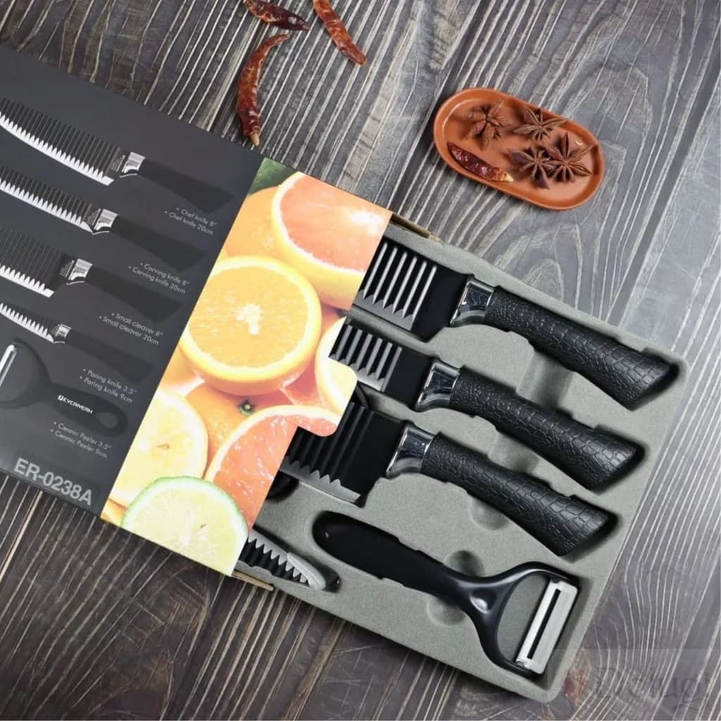 Kit Facas De Churrasco Promoção Antiaderente Corte Navalha