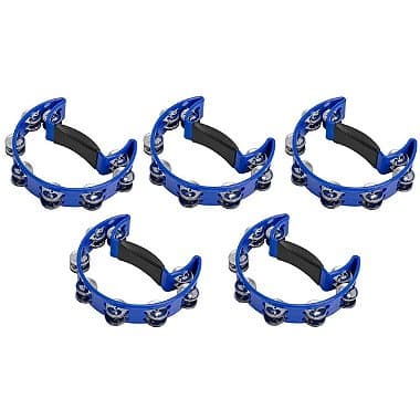 Pandeiro Meia Lua Liverpool Azul Profissional 5 Uni PML001