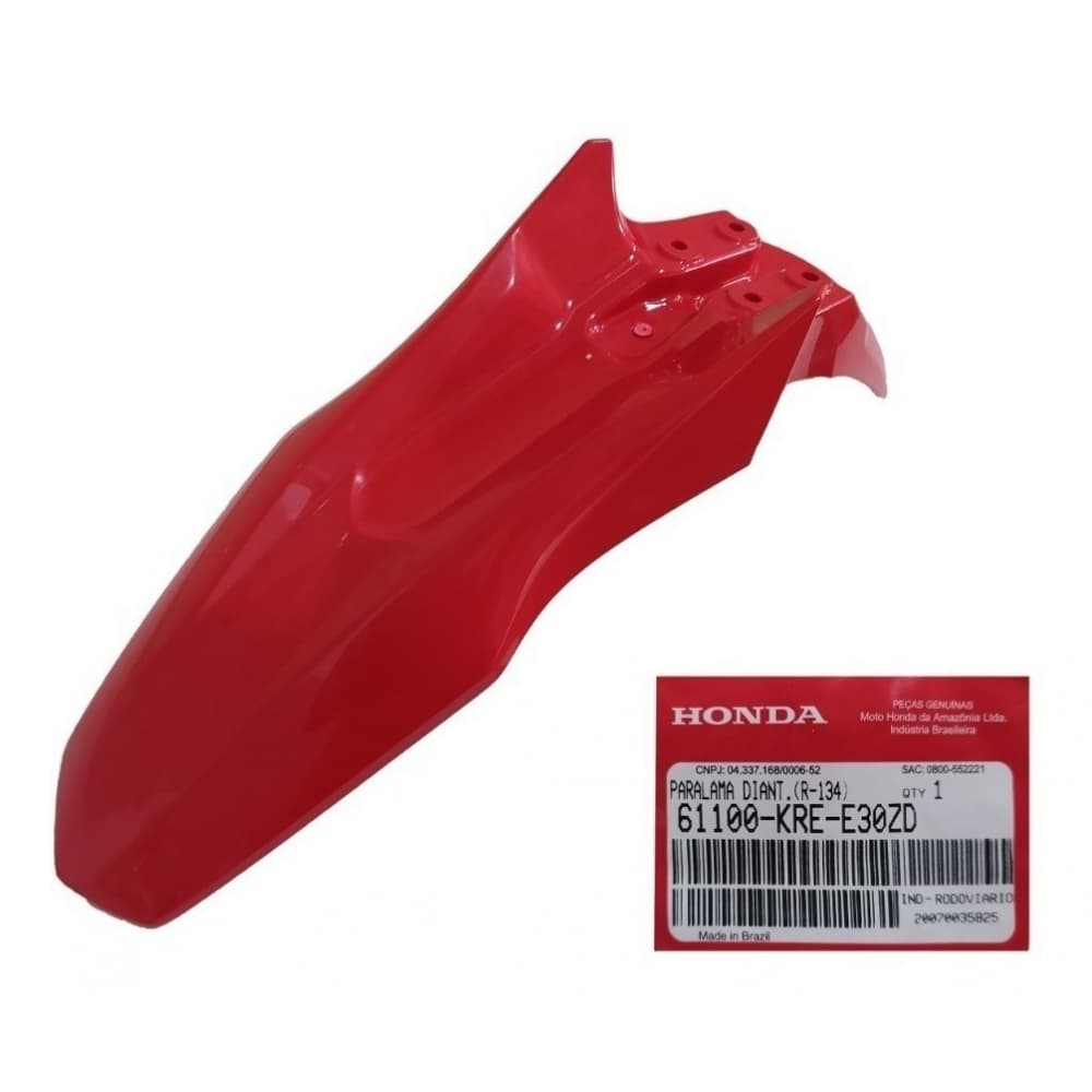 Paralama Dianteiro Nxr Bros 150 2014 2015 Bros 160 Vermelha 2015 2016 2017 Original Honda
