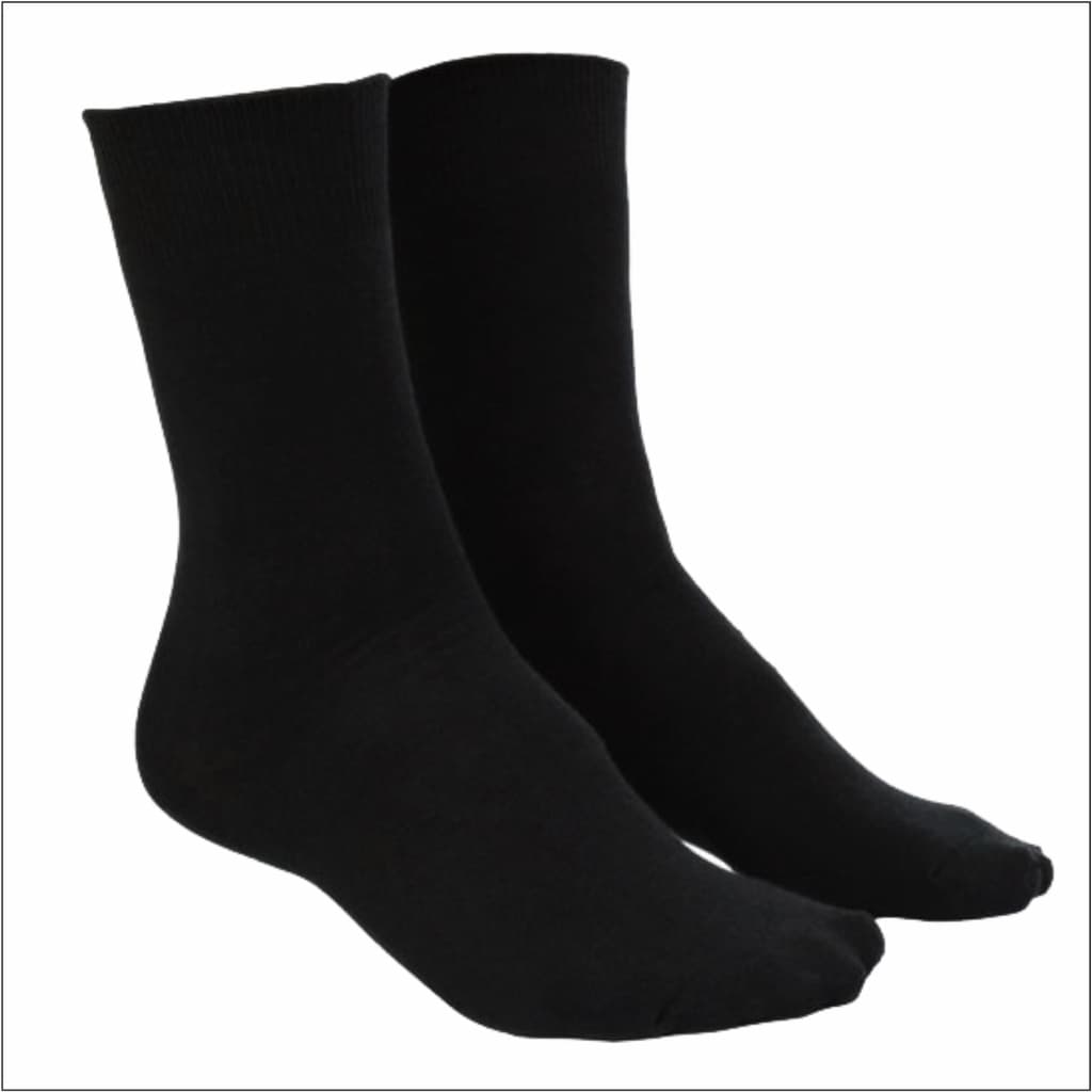 Kit meia 3 pares preto algodão cano alto sport